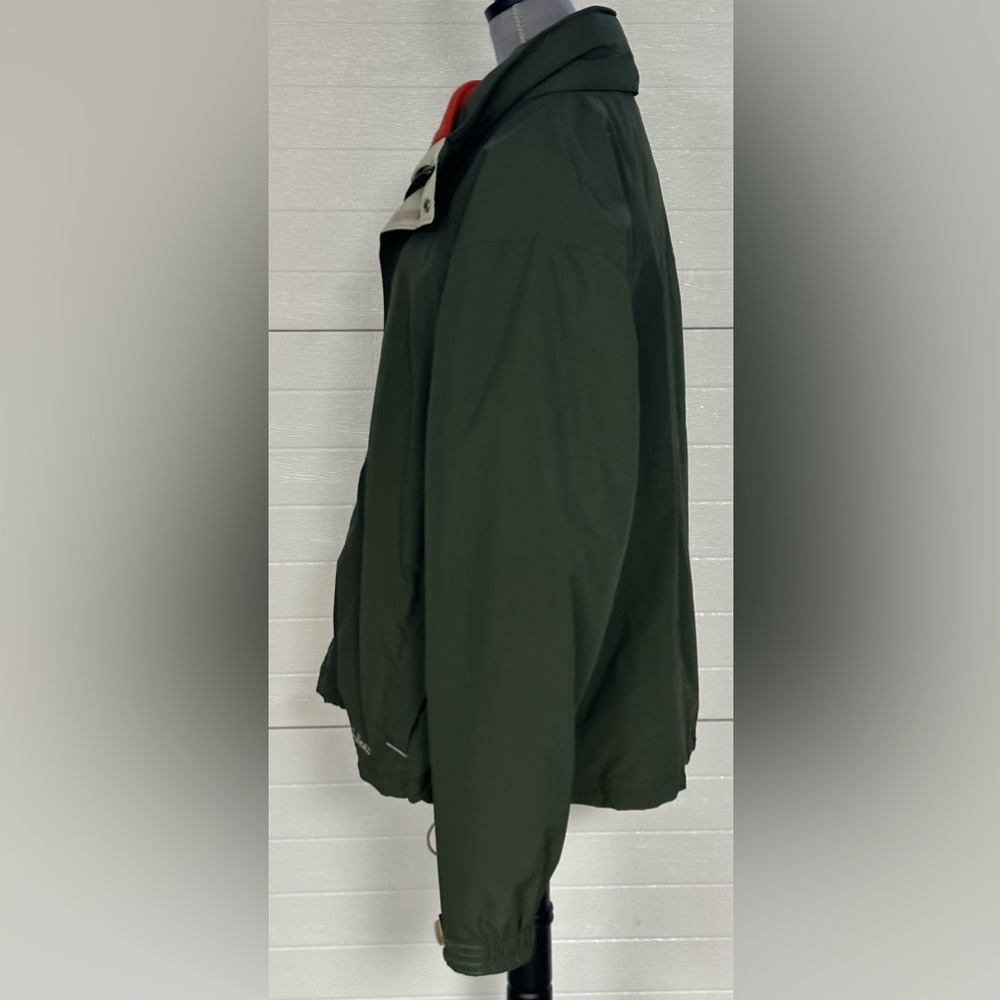 L L Bean Olive Green detachable fleece lined Men’s jacket 0BCY9 Sz 2XL - Picture 2 of 14